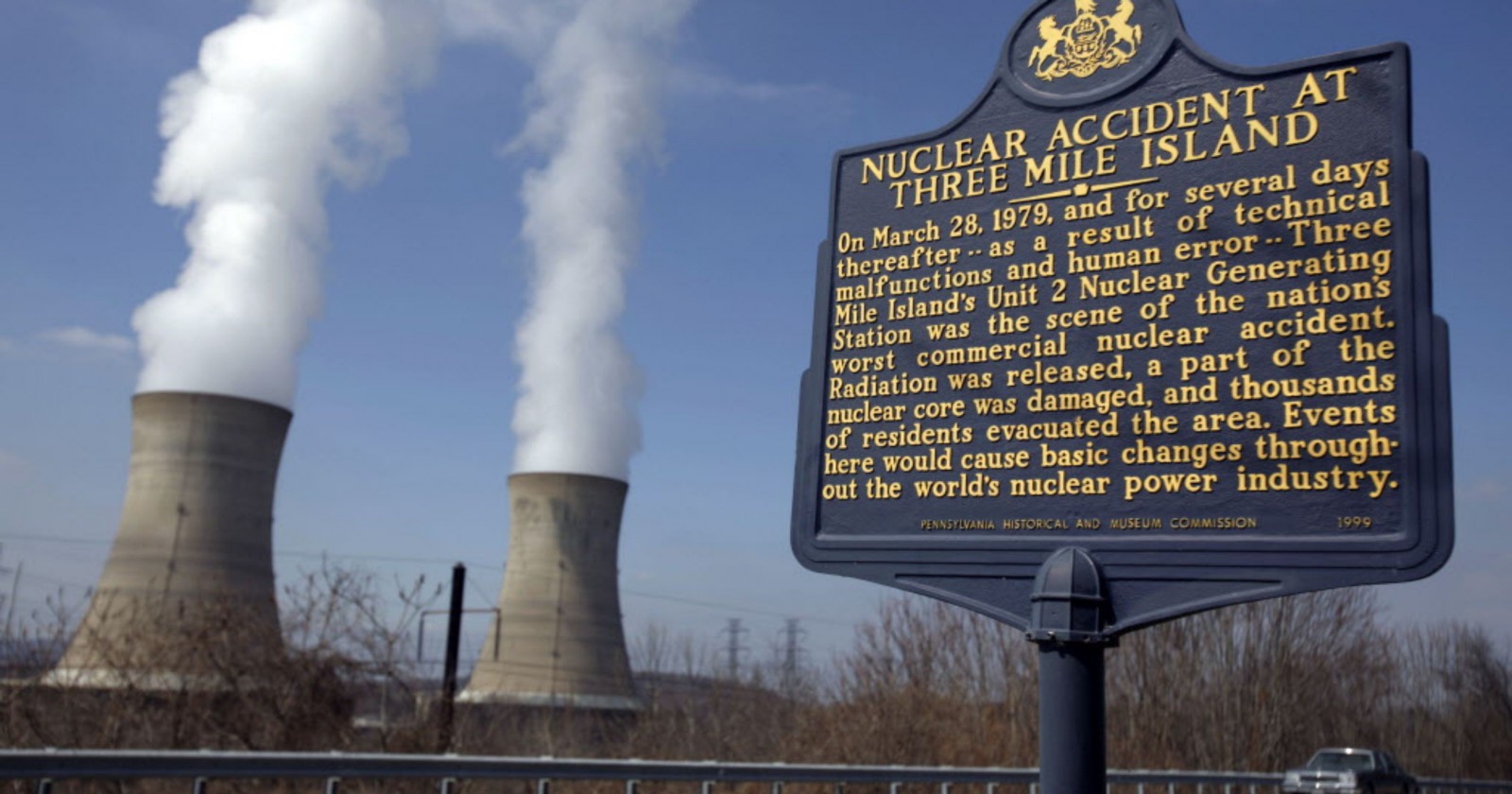 Most people know that Three Mile Island evacuated thousands of residents after the worst commercial nuclear disaster in American history. But they don't know that the total radiation released was that of a chest X-ray, and that no one died because of it. Also see that smoke? It's not dangerous radiation. It's water vapor! ([Source](https://www.usatoday.com/story/money/2017/05/30/three-mile-island-exelon-nuclear-energy/102307448/)\)